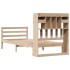 Cama con estantería sin colchón madera maciza de pino