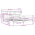 Cama con estantería sin colchón madera maciza marrón 200x200