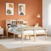 Cama con estantería sin colchón madera maciza de pino 140x190cm