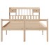 Cama con estantería sin colchón madera maciza de pino