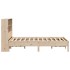 Cama con estantería sin colchón madera maciza de pino