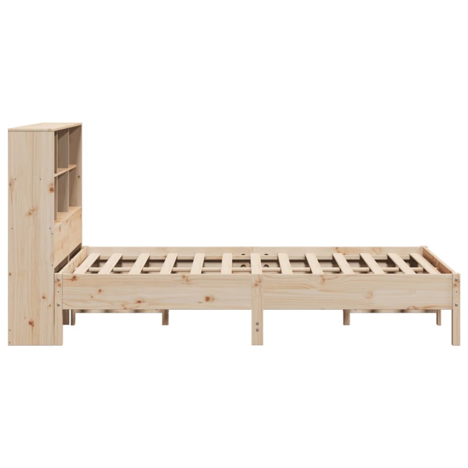 Cama con estantería sin colchón madera maciza de pino