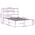 Cama con estantería sin colchón madera maciza marrón 160x200