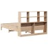 Cama con estantería sin colchón madera maciza de pino