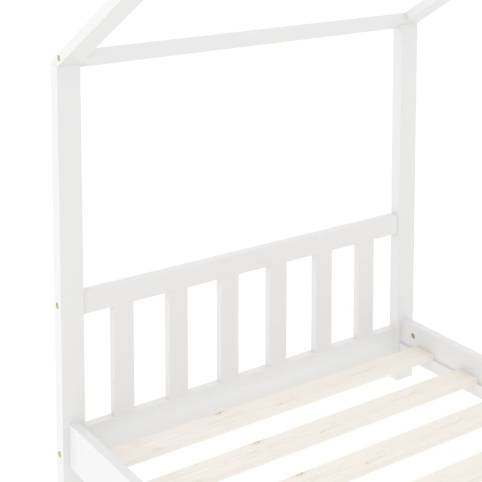 Estructura de cama infantil madera maciza pino blanco 70x140