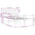 Cama con estantería sin colchón madera maciza blanca 150x200