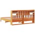 Cama con estantería sin colchón madera maciza marrón