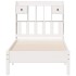 Cama con estantería sin colchón madera maciza blanca 100x200