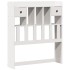 Cama con estantería sin colchón madera maciza blanca 100x200