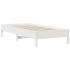 Cama con estantería sin colchón madera maciza blanca 100x200