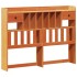 Cama con estantería sin colchón madera maciza marrón 140x190