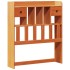 Cama con estantería sin colchón madera maciza marrón 75x190