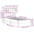Cama con estantería sin colchón madera maciza marrón 75x190