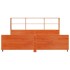 Cama sin colchón madera maciza de pino marrón cera 180x200