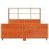 Cama sin colchón madera maciza de pino marrón cera 120x200