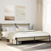 Estructura de cama sin colchón metal roble Sonoma 200x200 cm
