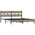 Estructura de cama sin colchón metal roble Sonoma 200x200