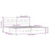 Estructura de cama sin colchón metal roble Sonoma 200x200