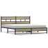 Estructura de cama sin colchón metal roble Sonoma 200x200