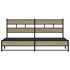 Estructura de cama sin colchón metal roble Sonoma 200x200