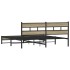 Estructura de cama sin colchón metal roble Sonoma 200x200