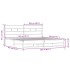 Estructura de cama sin colchón metal roble Sonoma 200x200