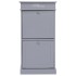 Mueble zapatero de madera de Paulownia gris 50x28x98