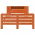Estructura de cama sin colchón madera maciza marrón 120x190