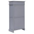 Mueble zapatero de madera de Paulownia gris 50x28x98