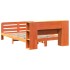 Estructura de cama sin colchón madera maciza marrón 120x190