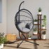 Soporte de silla colgante huevo acero gris