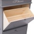 Mueble zapatero de madera de Paulownia gris 50x28x98