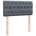 Cama box spring con colchón terciopelo gris oscuro 90x200
