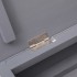 Mueble zapatero de madera de Paulownia gris 50x28x98