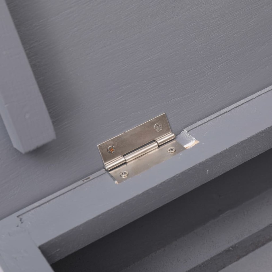 Mueble zapatero de madera de Paulownia gris 50x28x98