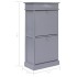 Mueble zapatero de madera de Paulownia gris 50x28x98