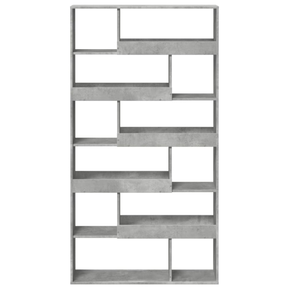 Estantería madera de ingeniería gris hormigón 100x33x187,5