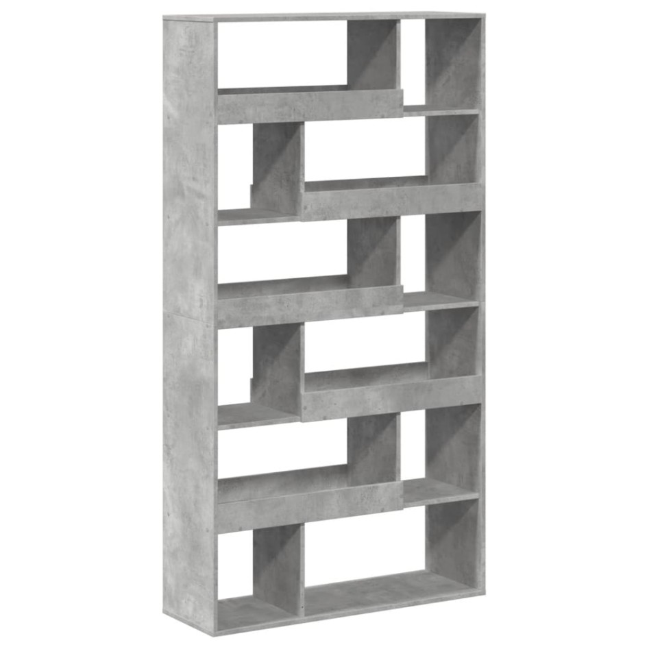 Estantería madera de ingeniería gris hormigón 100x33x187,5