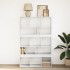 Estantería de madera de ingeniería blanca 100x33x156,5