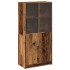 Aparador con puertas madera ingeniería envejecida 68x37x142