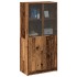 Aparador con puertas madera ingeniería envejecida 68x37x142