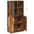Aparador con puertas madera ingeniería envejecida 68x37x142