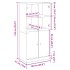 Aparador con puertas madera ingeniería envejecida 68x37x142