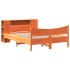 Estructura de cama sin colchón madera maciza marrón 120x190
