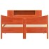 Estructura de cama sin colchón madera maciza marrón 120x190