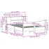 Estructura de cama sin colchón madera maciza marrón 120x190