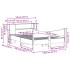 Cama sin colchón madera maciza de pino marrón cera 140x190