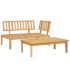 Set de sofás de palets de jardín y cojines 2 pzas madera