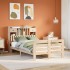 Cama con estantería sin colchón madera maciza de pino