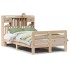 Cama con estantería sin colchón madera maciza de pino